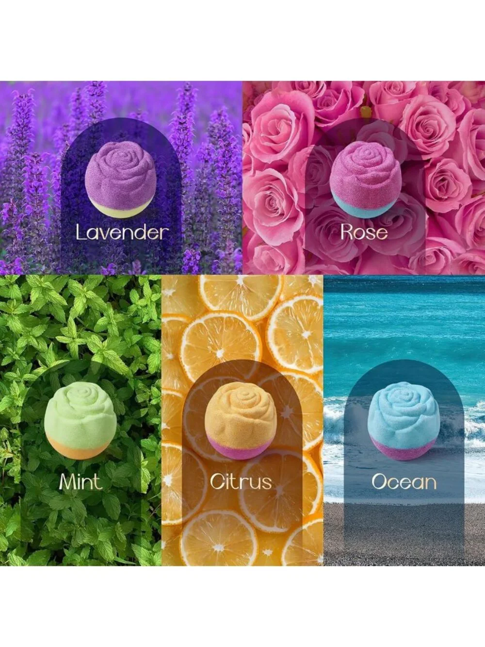 20 Pcs Handmade Rose Bath Bombs - Natural Essential Oils, Spa Fizzies, Self-Care